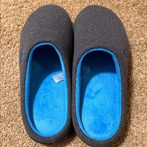 Men’s Gray and Blue Slippers